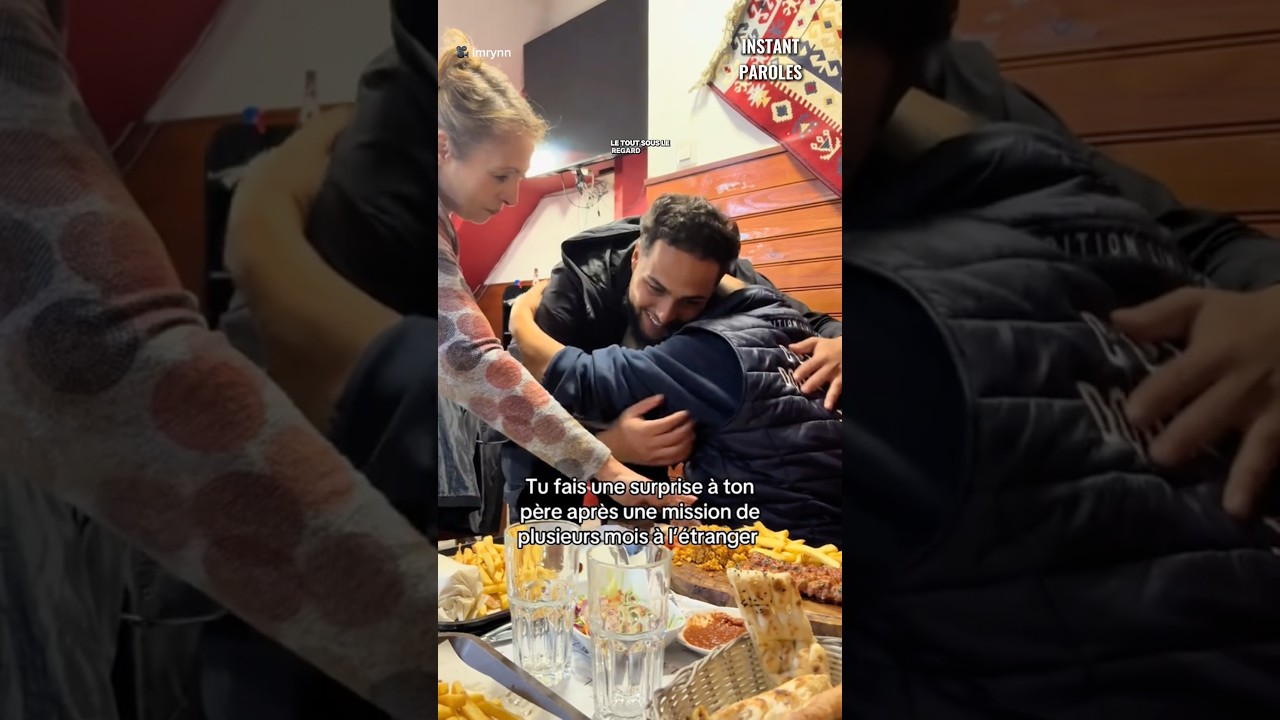 Les retrouvailles entre ce père et son fils après plusieurs mois #shorts