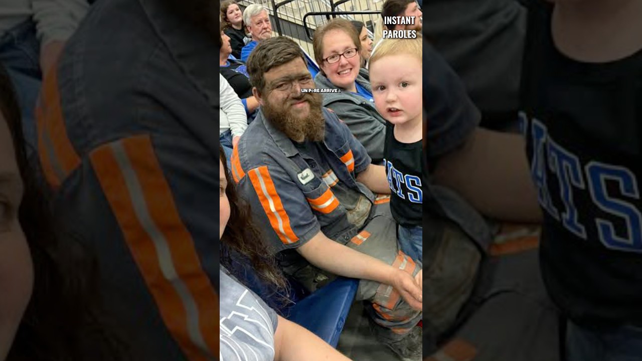 Ce père se rend à un match de basket-ball couvert de charbon pour une raison spéciale