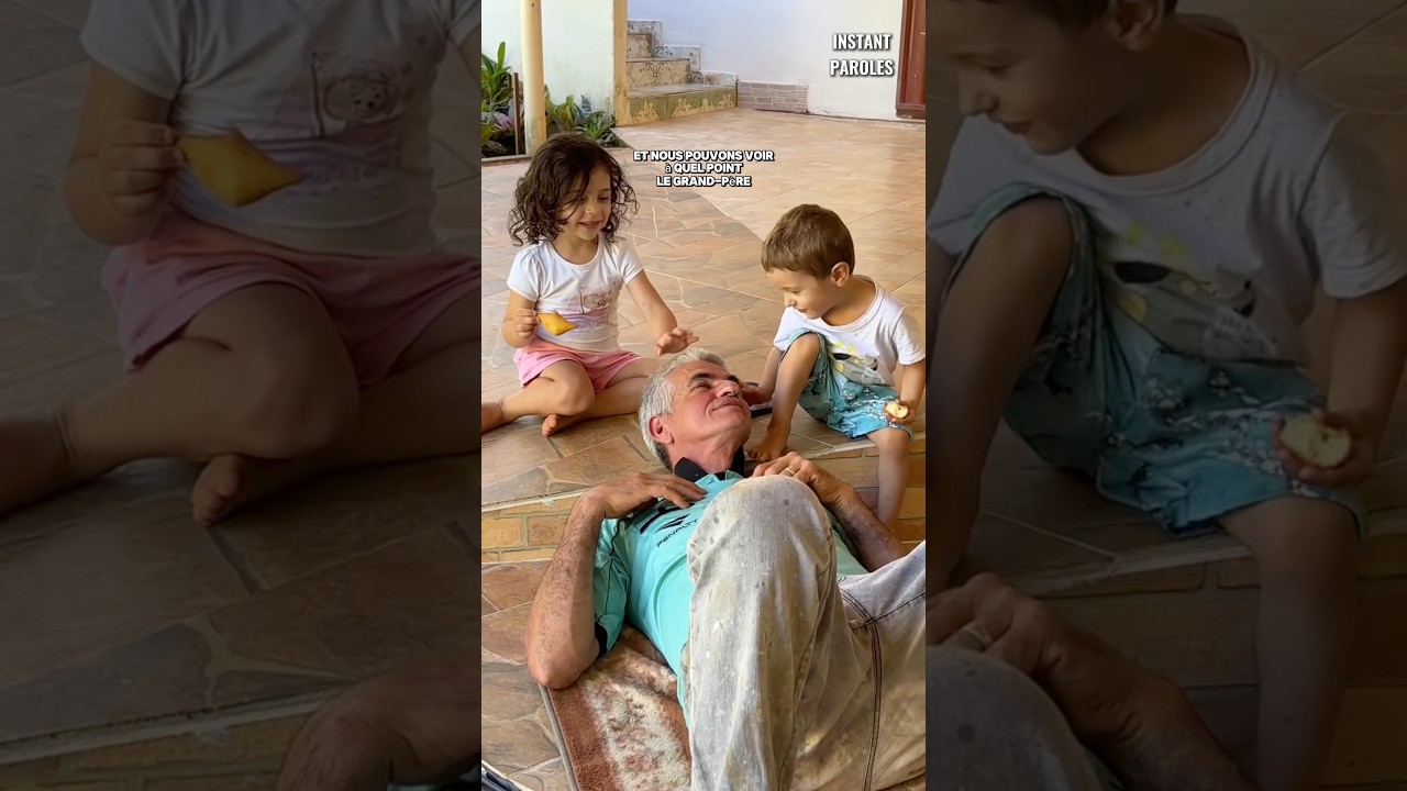 Ce grand-père partage un moment précieux avec ses petits-enfants