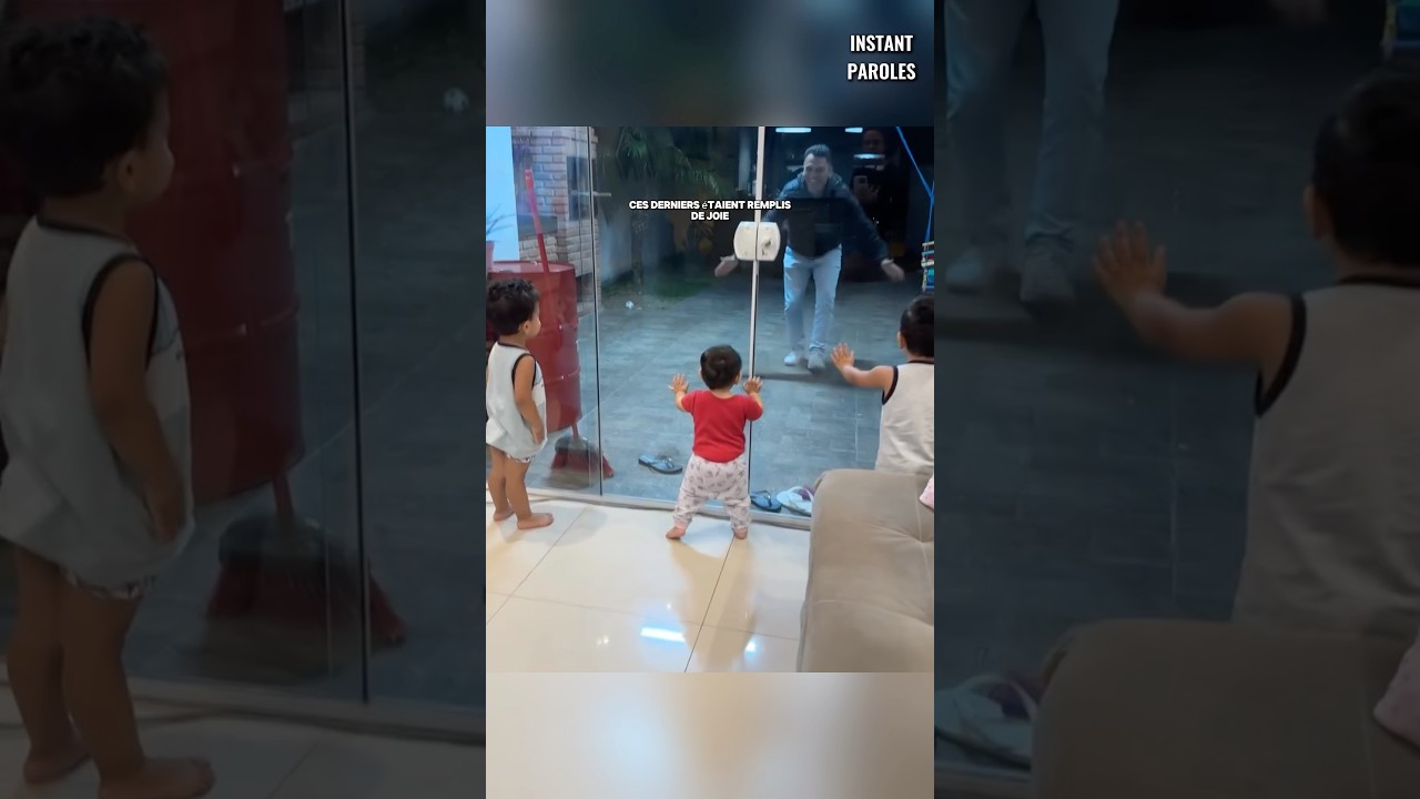 Ces enfants réservent un accueil spécial à leur père qui rentre à la maison